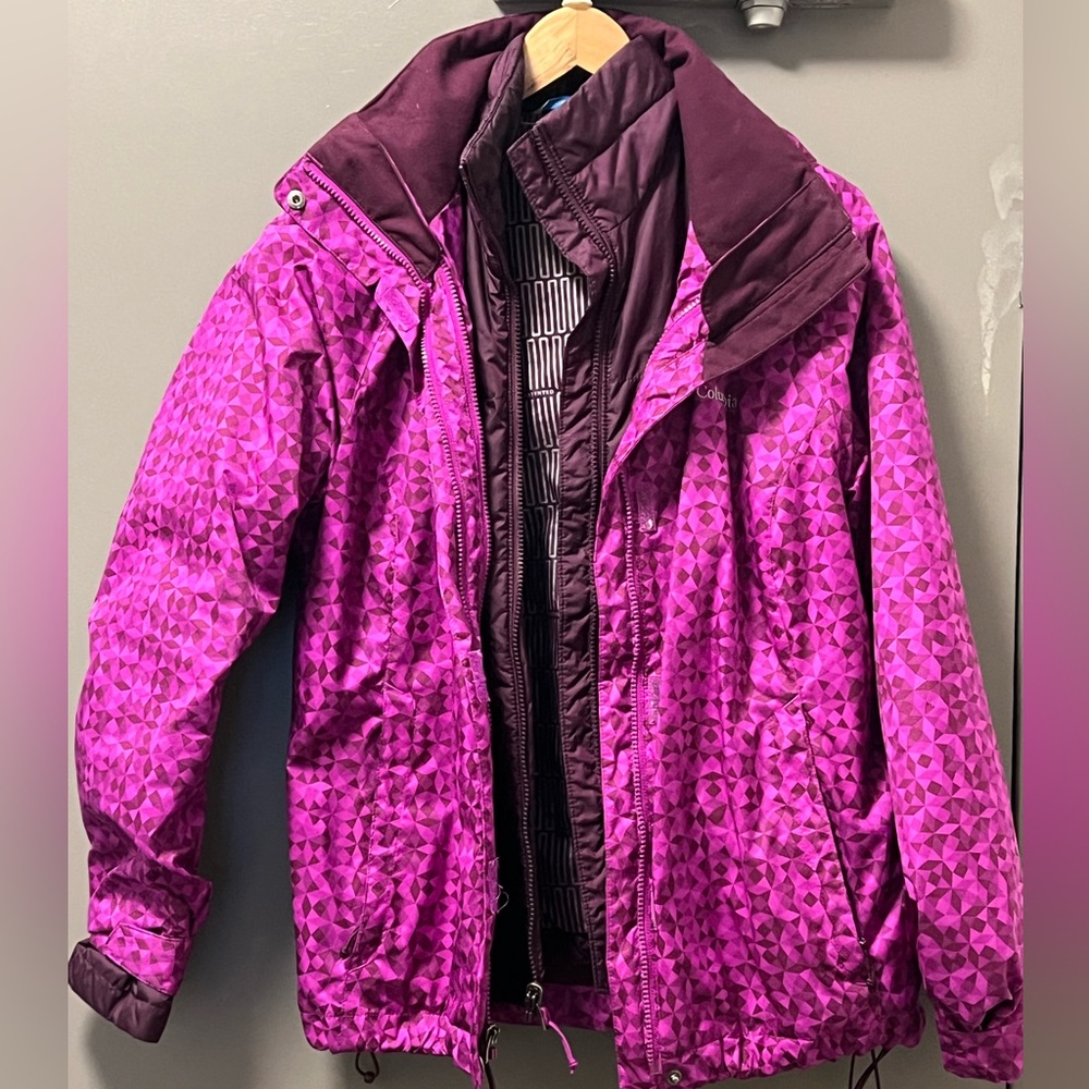 Columbia Magenta Geometric Jacket